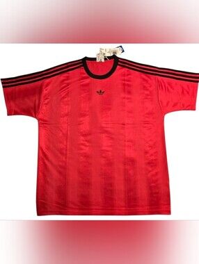 Adidas Originals Adicolor Jacquard Jersey Lucid Red Black Men's Size L, NWT